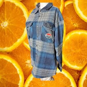 Home Free Men's Multicolor Plaid Long sleeves‎ Button Down Shirt Size L